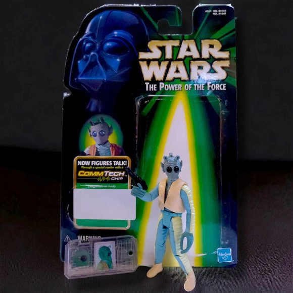 Star Wars - Greedo - 1999 Hasbro w/ Comm Tech - Loose - Picture 1 of 5
